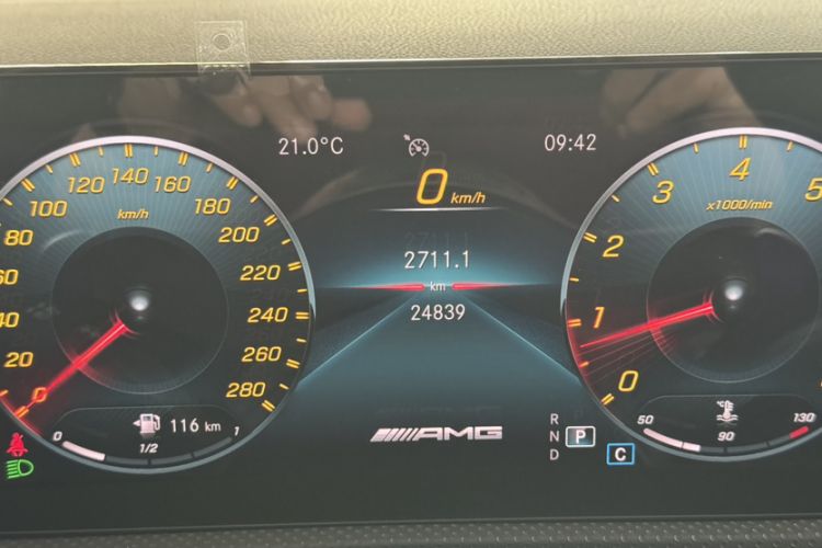 Used Mercedes-Benz A AMG 2020 AMG A 35 L 4MATIC Odometer Close Up
