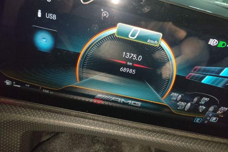 Used Mercedes-Benz A AMG 2020 AMG A 35 L 4MATIC Odometer Close Up