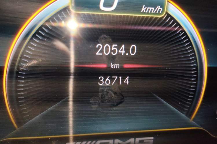 Used Mercedes-Benz A AMG 2020 AMG A 35 L 4MATIC Odometer Close Up