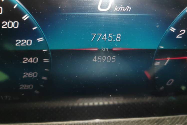Used Mercedes-Benz A AMG 2020 AMG A 35 4MATIC Odometer Close Up