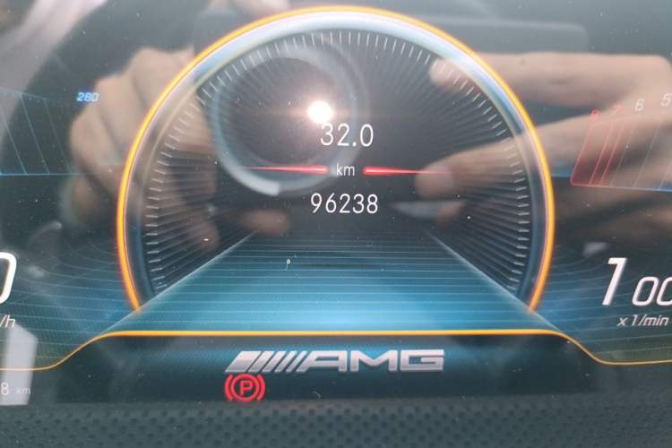 Used Mercedes-Benz A AMG 2020 AMG A 35 L 4MATIC Odometer Close Up