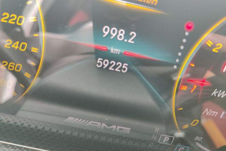 Used Mercedes-Benz A AMG 2020 AMG A 35 4MATIC Odometer Close Up