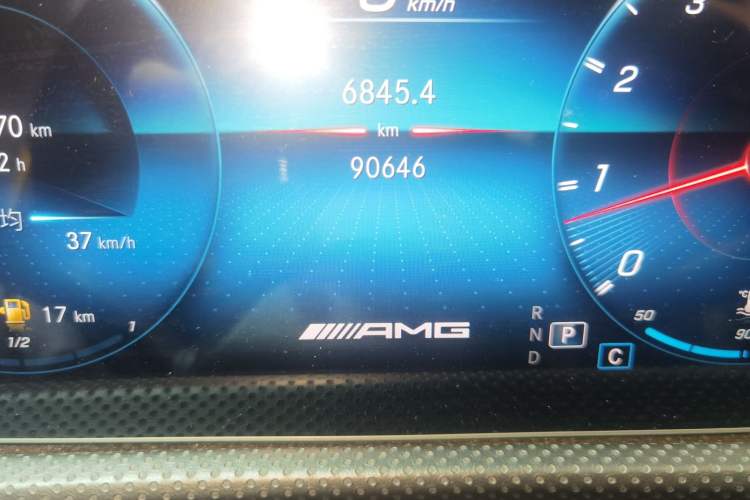 Used Mercedes-Benz A AMG 2020 AMG A 35 4MATIC Odometer Close Up