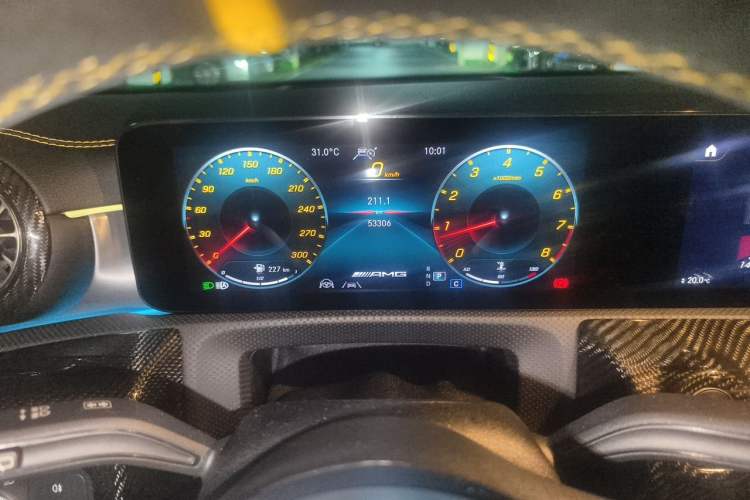 Used Mercedes-Benz A AMG 2020 AMG A 45 S 4MATIC+ First Edition Special Edition Odometer Close Up