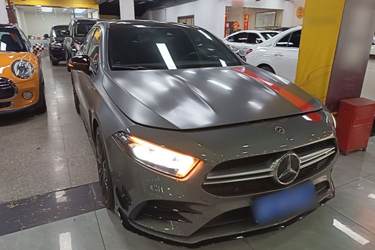 Used Mercedes-Benz A AMG 2021 AMG A 35 L 4MATIC Midnight Special Edition Front Right 45 Deg