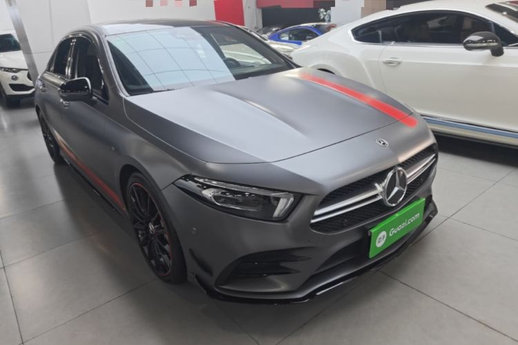 Used Mercedes-Benz A AMG 2021 AMG A 35 L 4MATIC Midnight Special Edition Front Right 45 Deg