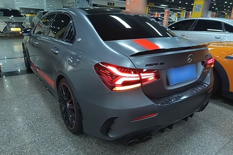 Used Mercedes-Benz A AMG 2021 AMG A 35 L 4MATIC Midnight Special Edition Rear Left 45 Deg