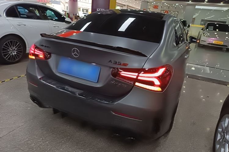 Used Mercedes-Benz A AMG 2021 AMG A 35 L 4MATIC Midnight Special Edition Rear Right 45 Deg