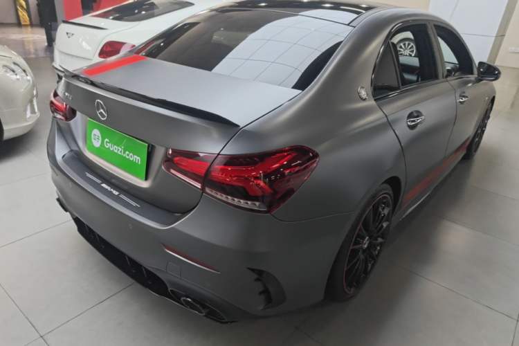 Used Mercedes-Benz A AMG 2021 AMG A 35 L 4MATIC Midnight Special Edition Rear Right 45 Deg