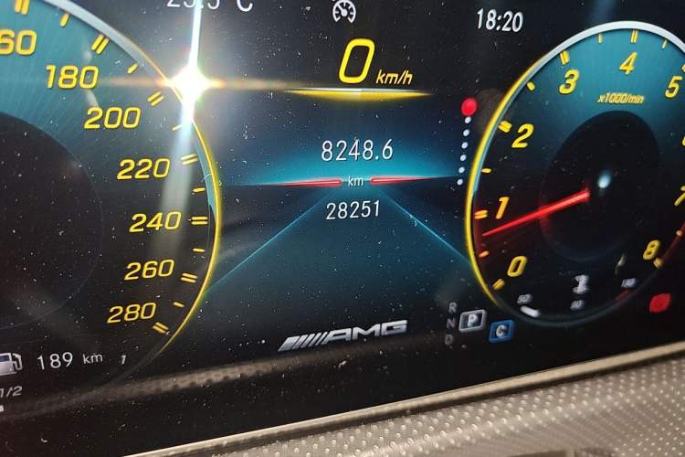 Used Mercedes-Benz A AMG 2022 AMG A 35 4MATIC Odometer Close Up