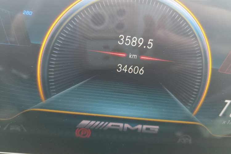 Used Mercedes-Benz A AMG 2022 AMG A 35 4MATIC Odometer Close Up