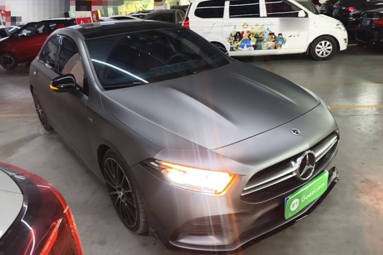 Used Mercedes-Benz A AMG 2022 AMG A 35 L 4MATIC Front Right 45 Deg