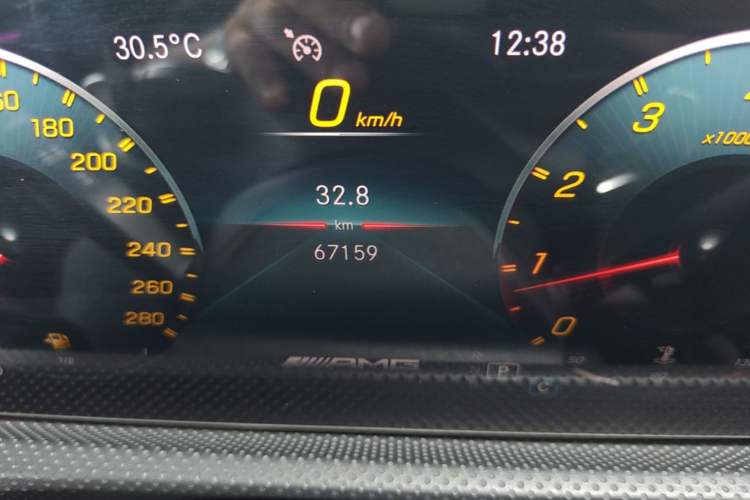 Used Mercedes-Benz A AMG 2022 AMG A 35 L 4MATIC Odometer Close Up