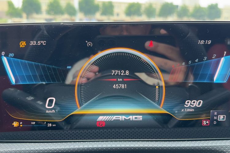 Used Mercedes-Benz A AMG 2022 AMG A 35 L 4MATIC Odometer Close Up