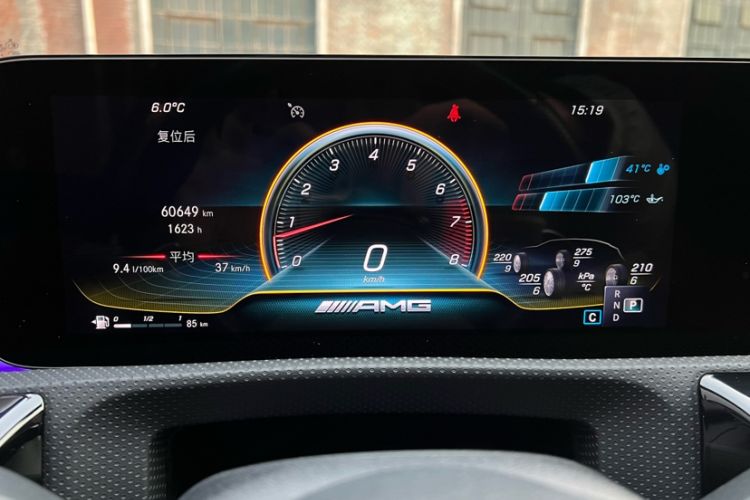Used Mercedes-Benz A AMG 2022 AMG A 35 4MATIC Odometer Close Up
