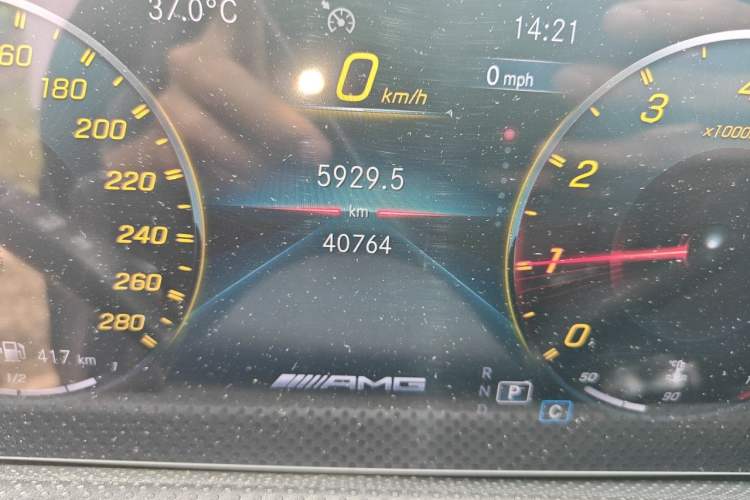 Used Mercedes-Benz A AMG 2022 AMG A 35 4MATIC Odometer Close Up