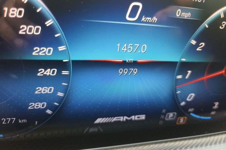 Used Mercedes-Benz A AMG 2022 AMG A 35 4MATIC Odometer Close Up