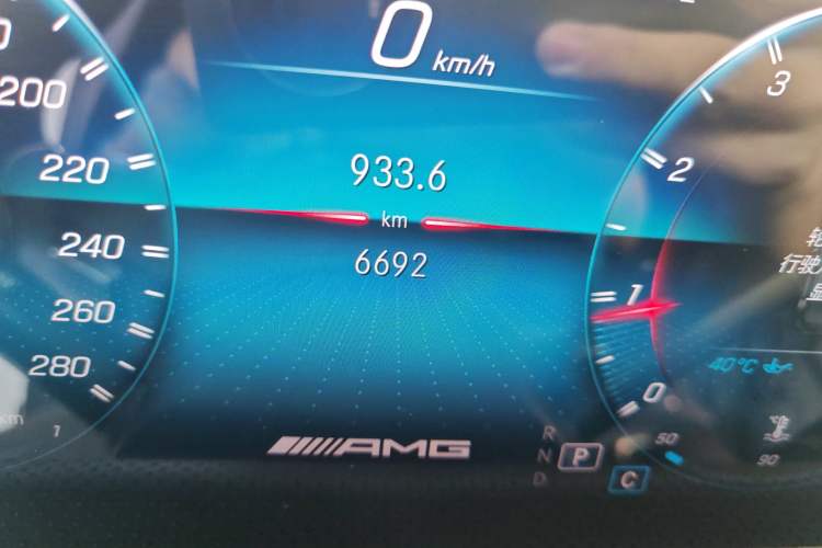 Used Mercedes-Benz A AMG 2022 AMG A 35 4MATIC Odometer Close Up