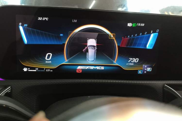 Used Mercedes-Benz A AMG 2022 AMG A 35 4MATIC Odometer Close Up