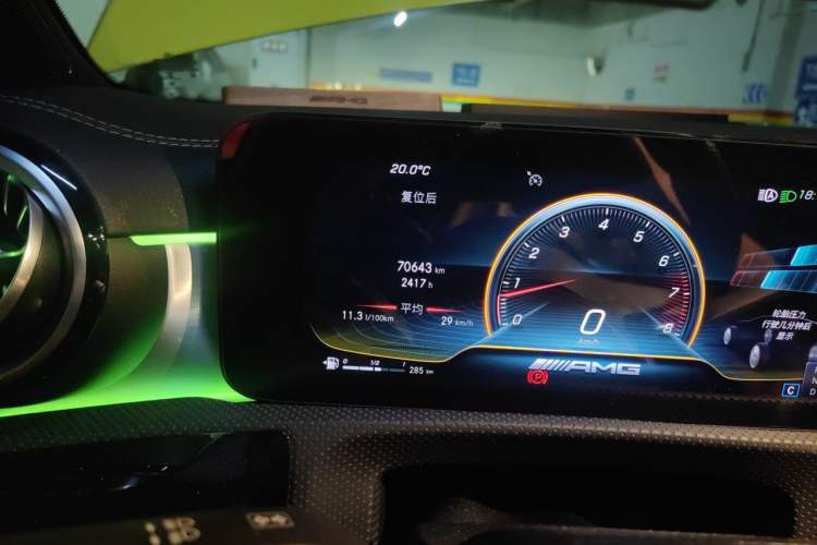 Used Mercedes-Benz A AMG 2022 AMG A 35 4MATIC Odometer Close Up