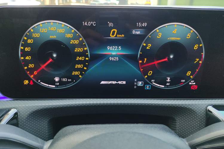 Used Mercedes-Benz A AMG 2023 AMG A 35 4MATIC Odometer Close Up