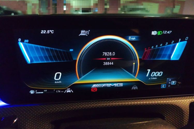 Used Mercedes-Benz A AMG 2023 AMG A 35 4MATIC Odometer Close Up