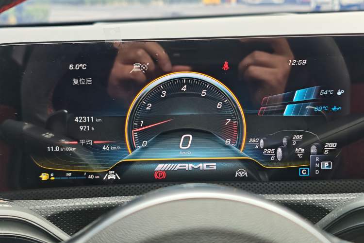 Used Mercedes-Benz A AMG 2023 AMG A 45 4MATIC+ Odometer Close Up