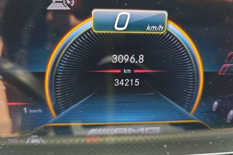 Used Mercedes-Benz A AMG 2023 AMG A 35 4MATIC Odometer Close Up