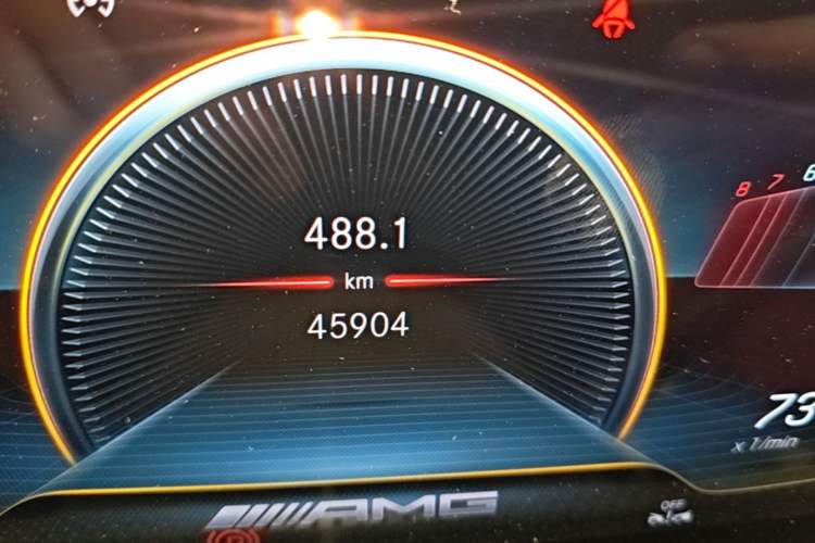 Used Mercedes-Benz A AMG 2023 AMG A 35 L 4MATIC Odometer Close Up