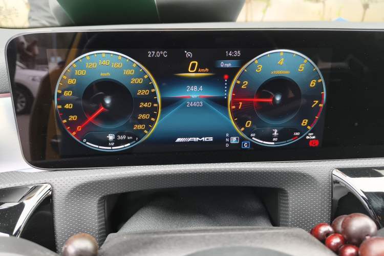 Used Mercedes-Benz A AMG  Odometer Close Up