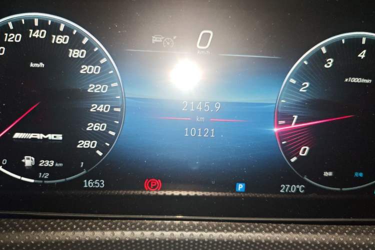 Used Mercedes-Benz A AMG 2024 Facelift AMG A 35 4MATIC Odometer Close Up