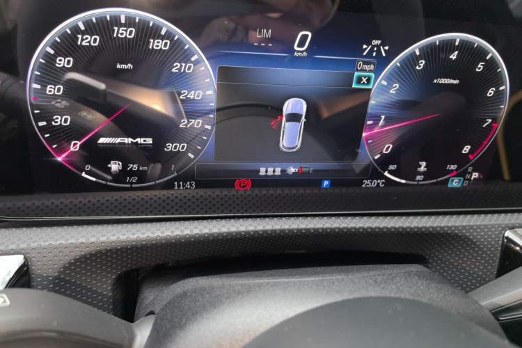 Used Mercedes-Benz A AMG 2024 AMG A 45 S 4MATIC+ Ignition Special Edition Odometer Close Up