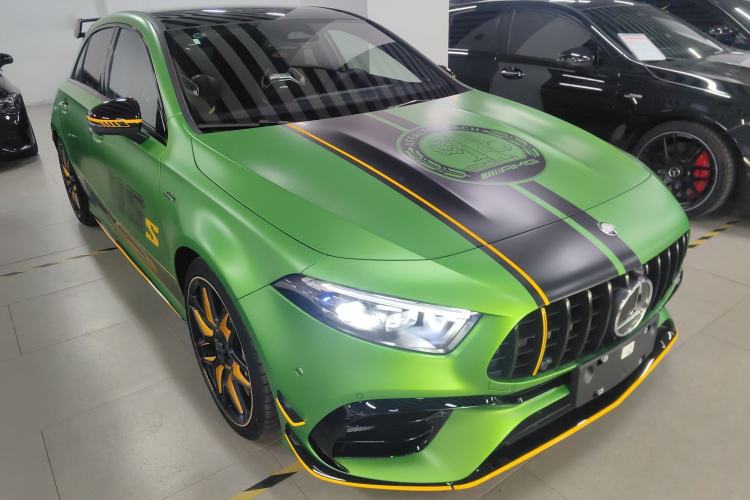 Used Mercedes-Benz A AMG 2024 AMG A 45 S 4MATIC+ Magic Green Special Edition Front Right 45 Deg