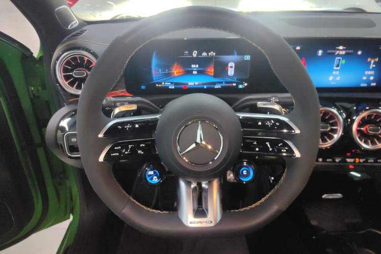 Used Mercedes-Benz A AMG 2024 AMG A 45 S 4MATIC+ Magic Green Special Edition Steering Wheel
