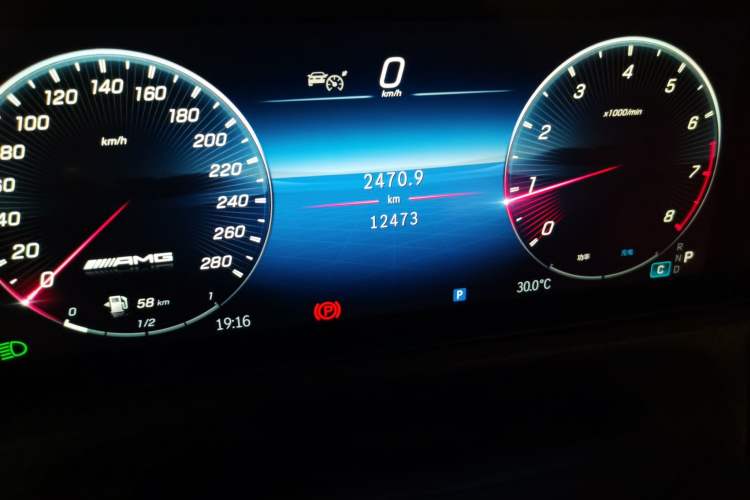 Used Mercedes-Benz A AMG 2024 AMG A 35 4MATIC Odometer Close Up