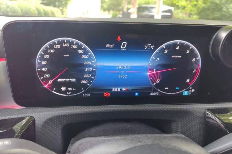 Used Mercedes-Benz A AMG 2025-Year Restyled AMG A 35 L 4MATIC Odometer Close Up