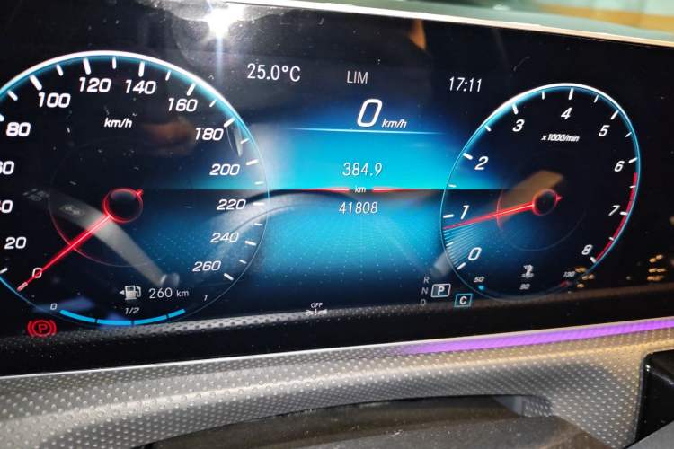 Used Mercedes-Benz A-Class 2020 Second Facelift A 180 L Sport Sedan Odometer Close Up