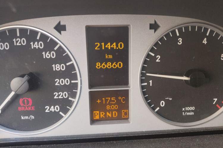 Used Mercedes-Benz A-Class 2011 A 180 Odometer Close Up