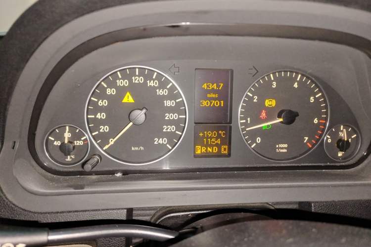 Used Mercedes-Benz A-Class 2011 A 160 Odometer Close Up