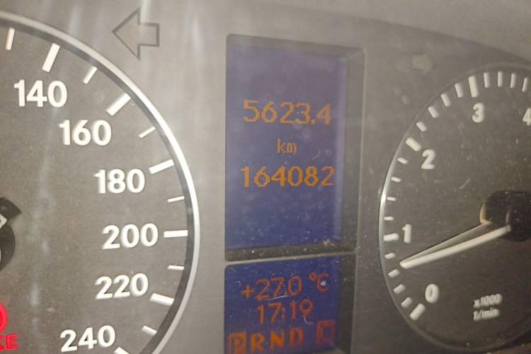 Used Mercedes-Benz A-Class 2011 A 160 Odometer Close Up
