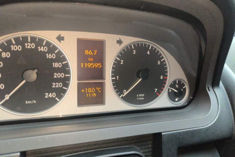 Used Mercedes-Benz A-Class 2011 A 180 Odometer Close Up