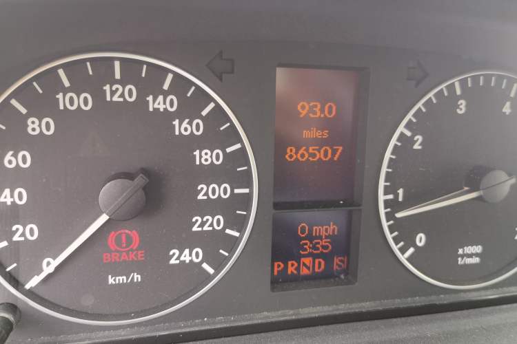 Used Mercedes-Benz A-Class 2011 A 160 Odometer Close Up