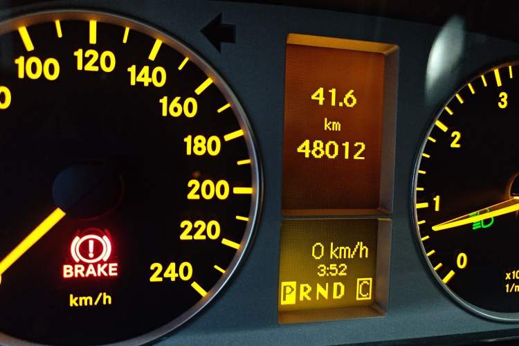 Used Mercedes-Benz A-Class 2011 A 180 Odometer Close Up