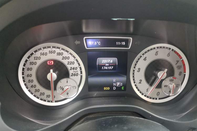 Used Mercedes-Benz A-Class 2013 A 260 Sport model Odometer Close Up