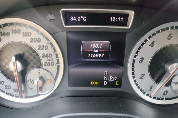 Used Mercedes-Benz A-Class 2013 A 260 Sport model Odometer Close Up