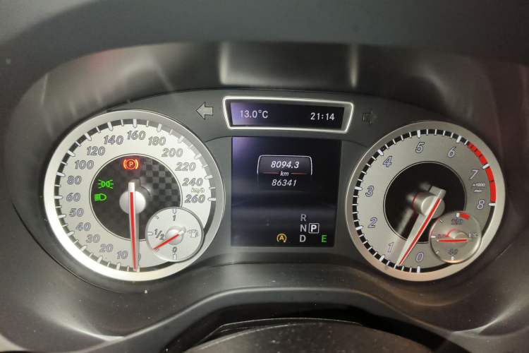 Used Mercedes-Benz A-Class 2013 A 260 Sport model Odometer Close Up