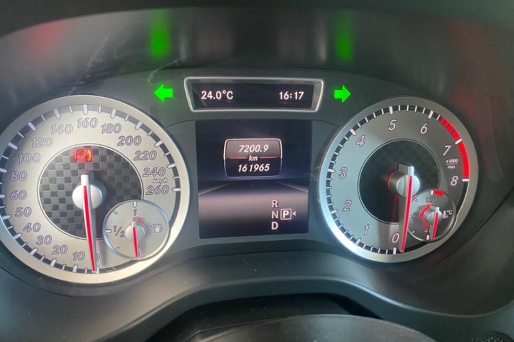 Used Mercedes-Benz A-Class 2013 A 260 Sport model Odometer Close Up