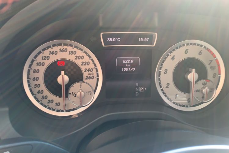 Used Mercedes-Benz A-Class 2015 A 200 Sport Edition Odometer Close Up