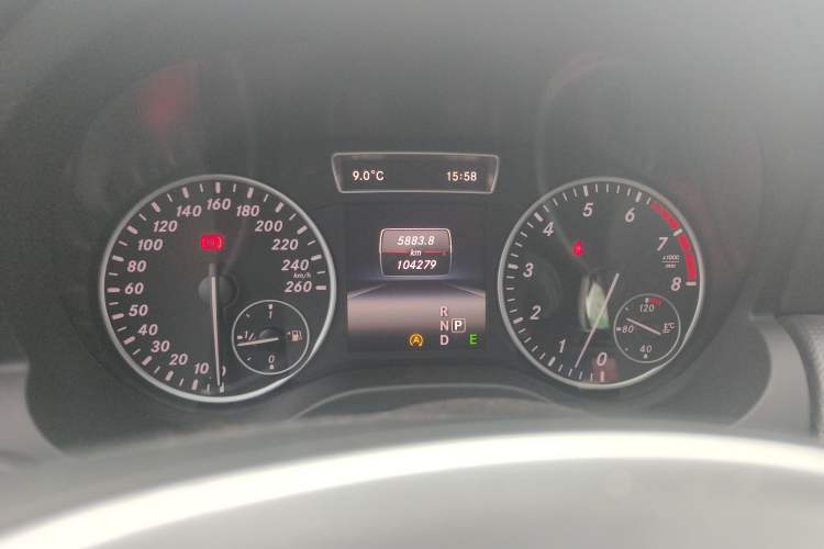 Used Mercedes-Benz A-Class 2015 A 180 Standard Model Odometer Close Up