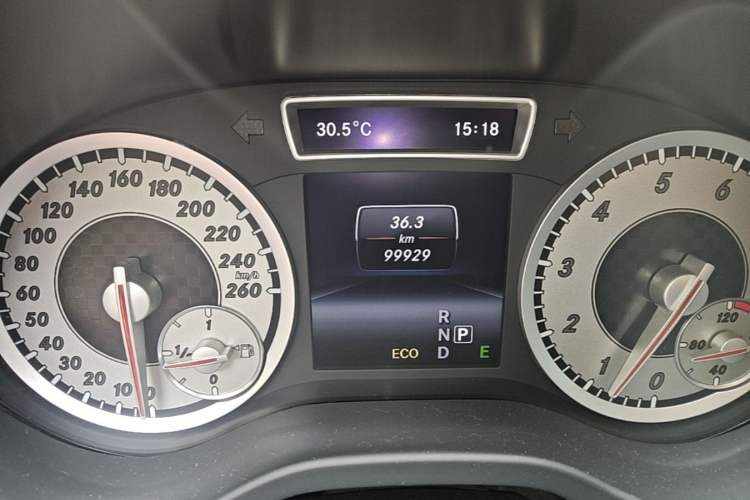 Used Mercedes-Benz A-Class 2015 A 200 Fashion Model Odometer Close Up